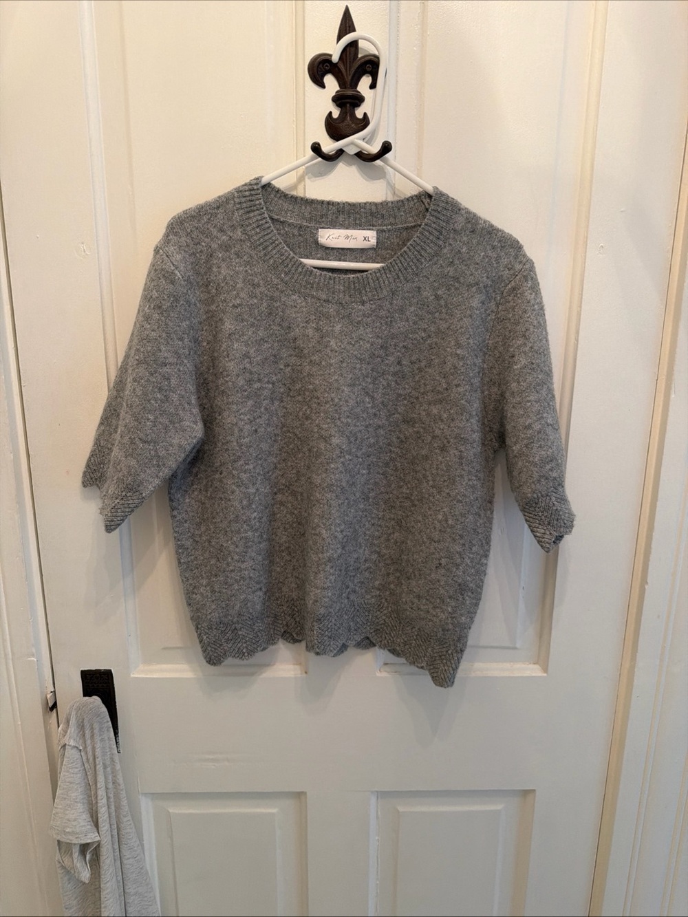 Knit Mix Sweater Womens XL Gray Crewneck Knit Pullover Soft